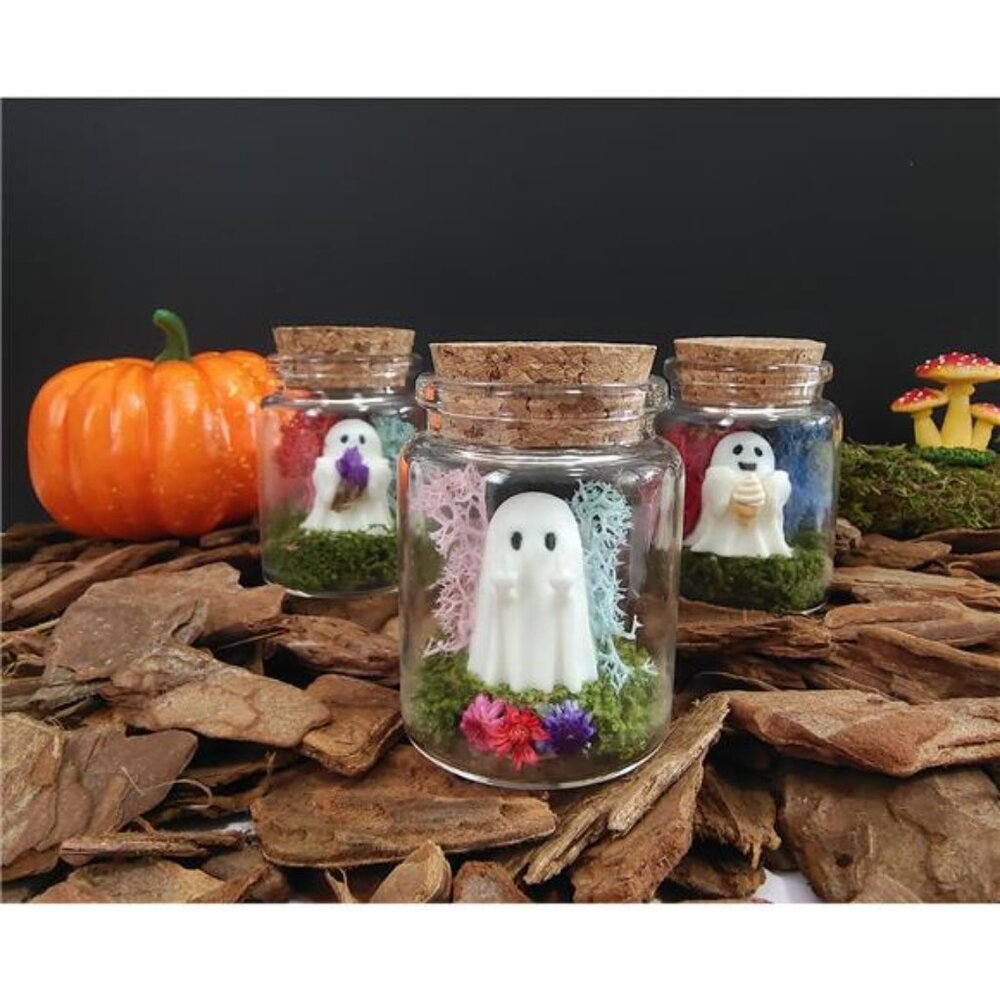 Halloween Decor Indoor,Halloween Gift,Ghost in a Jar,Glows in the Dark